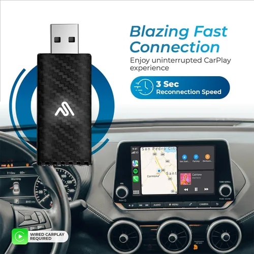Miniatura 3 de AutoSky Adaptador inalámbrico CarPlay 2025 Pro Edition - Adaptador inalámbrico CarPlay más rápido y compacto de fábrica con cable CarPlay Cars