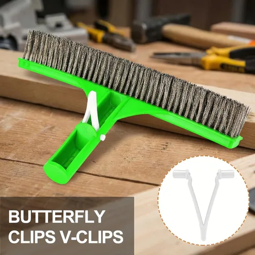 Miniatura 5 de Novabright 20 Pcs Pool Butterfly V Clips Universal Pool Pole Clips Strong Replacement Attachment for Swimming Spa Accessories Fits Skimmer Nets