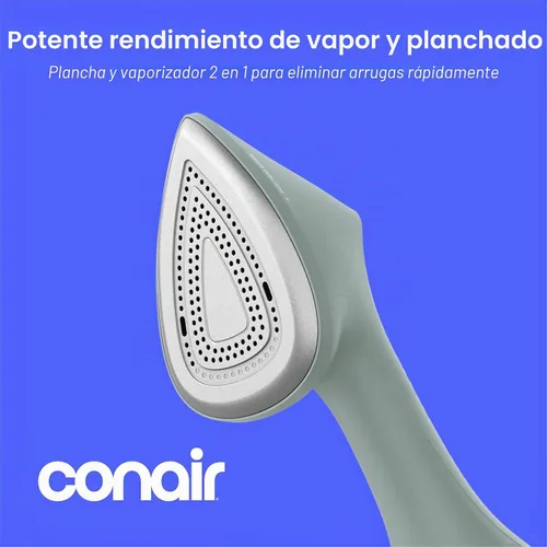 Miniatura 2 de Conair - Vaporizador de hierro 2 en 1 Vapor turboalimentado de 1700W para todo tipo de tela, vapor y prensa, verde, GSI200TG