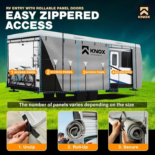 Miniatura 7 de Cubierta de remolque de viaje de 3ra generación, tela APEX de 7 capas resistente a desgarrones, se ajusta a la cubierta de autocaravana, cubierta