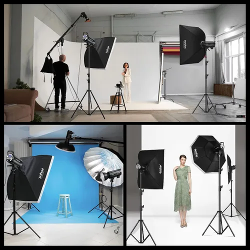 Miniatura 8 de Godox 2 x SK300II Studio Flash Strobe Kit: 2.4G 600Ws Speedlite Flash Monolight con soporte Bowens para fotografía de estudio, fotografía