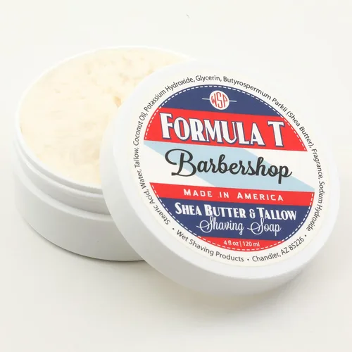 Miniatura 2 de Jabón de afeitar WSP Formula T (Barbería) 4 Oz Hecho con Manteca de Karité y Sarga