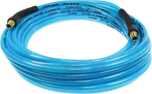 Miniatura 16 de Coilhose Pneumatics PFE40254T Flexeel Manguera de aire reforzada de poliuretano, diámetro interno de 0.25 pulgadas, longitud de 25 pies con (2)