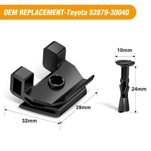 Miniatura 28 de Nissan o universal Pasadores de retén tipo empuje para guardabarros (Tamaño del agujero 8 mm, diámetro de la cabeza 20 mm, longitud del tallo 9 mm)