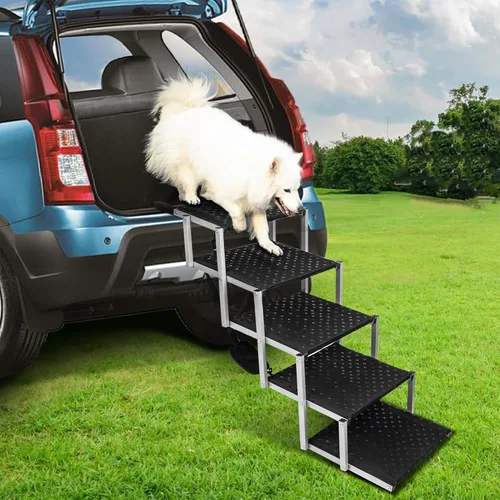 Miniatura 7 de Rampas para perros grandes – Escalones portátiles para perros para automóviles y SUV, camiones, escaleras ligeras antideslizantes para perros que