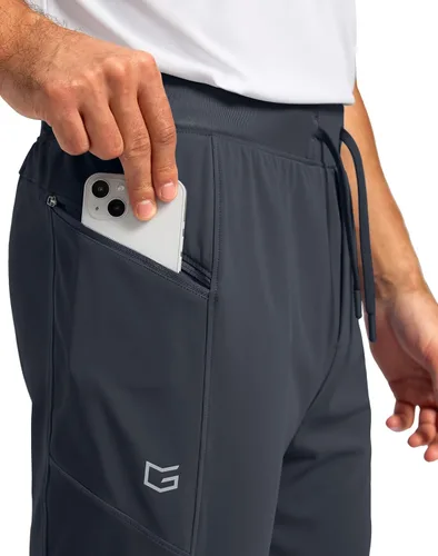 Miniatura 4 de G Gradual Pantalones deportivos para hombre con bolsillos con cremallera, elásticos, cónicos, pantalones deportivos para hombre, entrenamiento