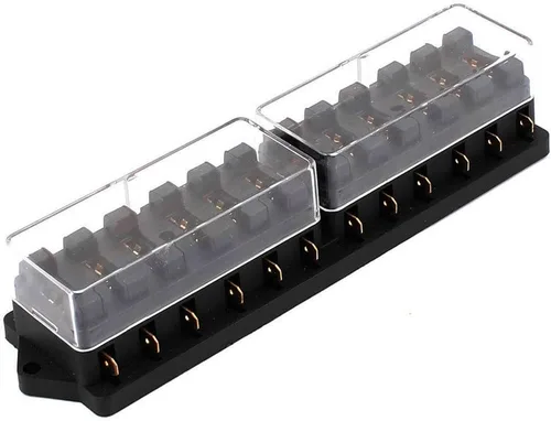 Miniatura 2 de Etopars Coche Vehículo Auto Caja de Fusibles de 12 Vías Circuito Estándar Cuchilla ATO Bloque Portafusibles 12V 24V