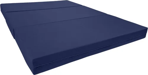 Miniatura 21 de D&D Futon Furniture - Cama de espuma triple plegable, colchón otomano plegable (negro, tamaño individual (6 x 39 x 75)