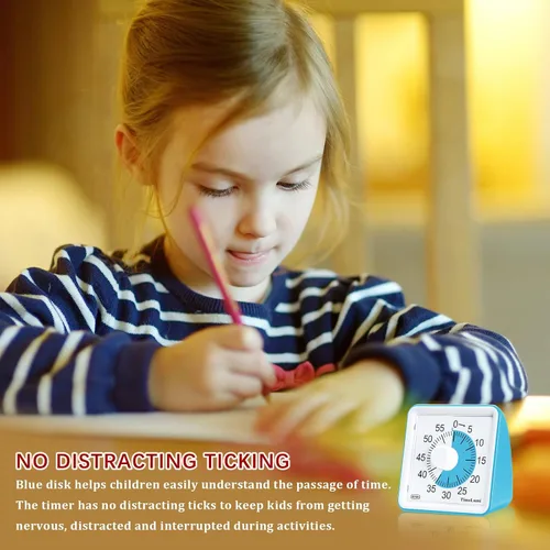 Miniatura 4 de Temporizador visual de 60 minutos para niños, herramienta de gestión del tiempo, temporizador de estudio para el aula, temporizador silencioso
