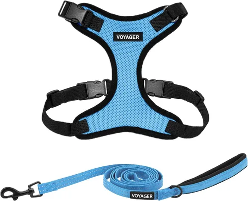 Miniatura 32 de Best Pet Supplies Voyager Step-in Lock - Arnés para mascotas con correa reflectante para mascotas, con mango de neopreno de 5 pies, soporta
