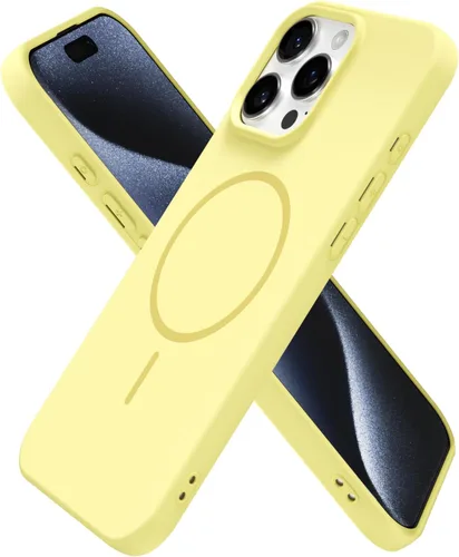 Miniatura 125 de oakxco Funda de silicona Mag Safe para iPhone 17 Pro Max, funda magnética delgada y fina compatible con carga inalámbrica MagSafe, bonita funda Negro