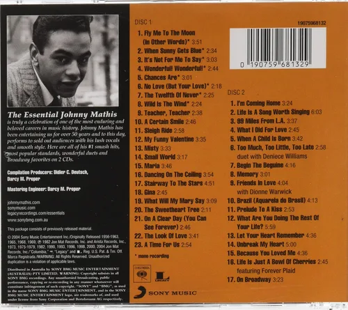 Miniatura 2 de Essential Johnny Mathis Sony Gold Series
