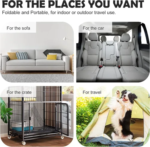 Miniatura 7 de Cama para perro, alfombrilla suave para cama de perro, 36 pulgadas, parte inferior antideslizante, lavable para perros medianos y grandes, colchón