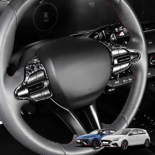 Miniatura 13 de Cubierta del botón de control del volante compatible con Hyundai Veloster JS N line 2019-2022 Hyundai Kona N Hyundai Elantra CN7 N Hyundai i30