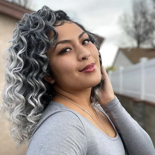 Miniatura 15 de Cabello de ganchillo con ondas oceánicas, 12 pulgadas, 8 paquetes de 3 tonos, cabello rizado de longitud media, rizado y ondulado profundo