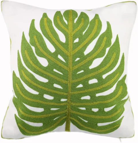Miniatura 28 de Fundas bordadas decorativas para almohada de 18 x 18 pulgadas. Funda de cojín para sofá, cama, silla, funda de almohada 100% de algodón de 18 x 18