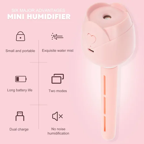 Miniatura 7 de Garneck Mini humidificador USB portátil difusor de viaje para coche oficina humedecedor de aire ligero diseño silencioso para plantas de dormitorio