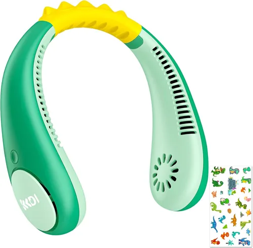 Miniatura 9 de Ventilador de cuello portátil para niños, ventilador sin aspas para niños, ventilador de refrigeración recargable seguro para niños de 4 a 14 años