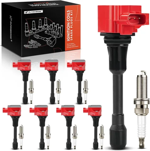 Miniatura 9 de A-Premium Juego de 8 bobinas de encendido y bujías de iridio compatibles con Nissan Armada 2017-2020 y Infiniti QX56 2011-2013, QX80 2014-2020, 5.6L