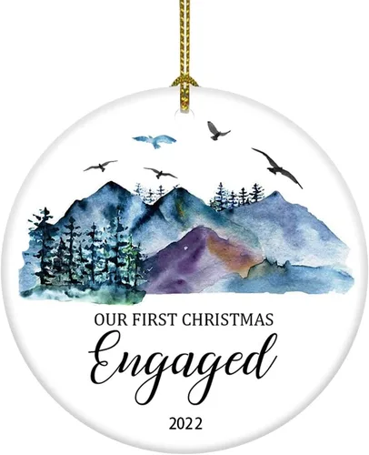 Miniatura 9 de Adorno de árbol de Navidad Our Adventure Begins, regalo para parejas de recién casados, adorno de Navidad para casados, regalos de boda