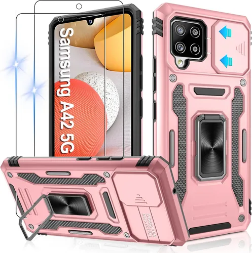 Miniatura 130 de Gritup para Samsung Galaxy S22 Funda con protectores de pantalla HD de 2 paquetes y cubierta deslizante para la cámara, protección contra caídas