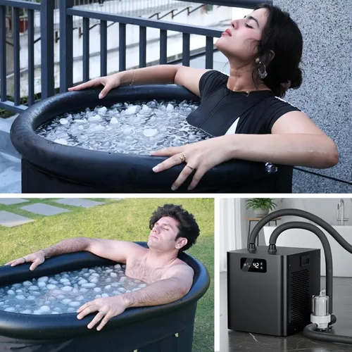 Miniatura 9 de Enfriador de baño de hielo para bañeras frías, enfriador de inmersión en frío mejorado de 1/3 HP con filtro externo y bomba, refrigeración de bajo