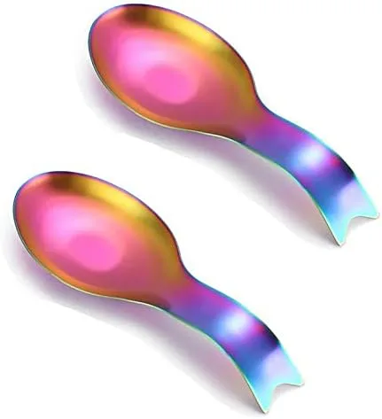 Miniatura 6 de 2 soportes dorados para cucharas de acero inoxidable para encimera de estufa Oro