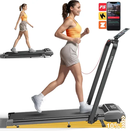 Acezoe Caminadora Walking Pad con Inclinación, 2 en 1 Caminadoras Plegables para Casa Oficina Pequeña, 300lbs Caminadora Portátil Compacta Bajo el