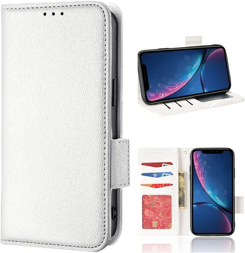 Miniatura 8 de Funda compatible con Blu View 1, piel sintética con soporte para tarjetas, compatible con Blu View1 B100DL con cierre magnético, protección