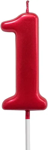 Miniatura 11 de Velas de Cumpleaños Rojas 3 Velas 3er Tres Años Pastel Número Romano Enfriador Número Vela No 30 31 32 33 34 35 36 37 38 39