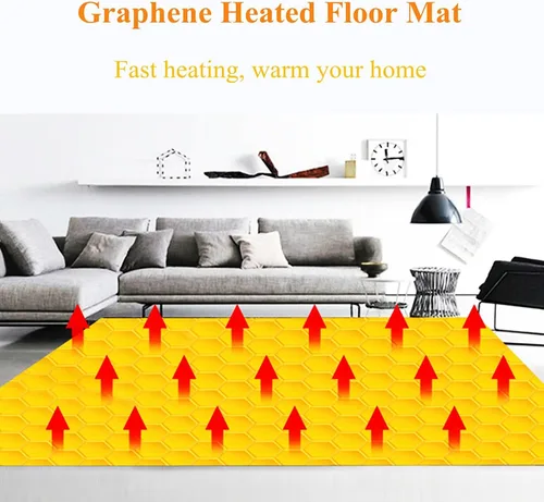 Miniatura 2 de Electric Heating Carpet Heated Area Rugs, Heated Floor Mat Electric Heating Pad, Floor Heaters Foot Warmer Under Desk w/Adjustable Temperature &