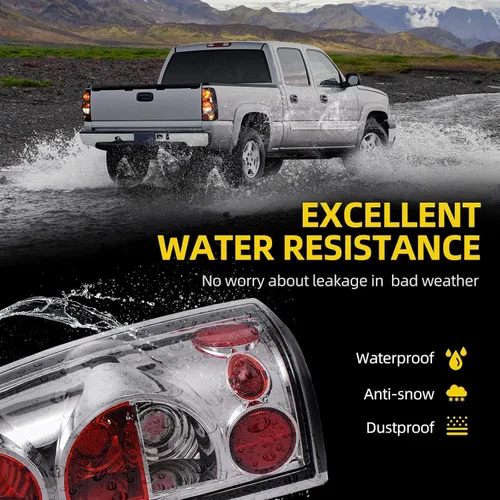 Miniatura 2 de DWVO Luces Traseras Compatibles con 1999-2006 Chevy Silverado 1500 2500 3500 y 2007 Estilo de Cuerpo Clásico Silverado, 1999-2002 Faros Traseros GMC