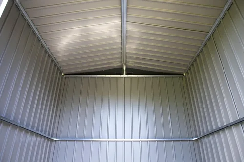 Miniatura 4 de Arrow Shed Elite - Cobertizo de almacenamiento de acero para exteriores de 14 x 16 pies de alto con puertas altas y puertas con cerradura