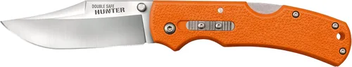 Cold Steel Cuchillo plegable Double Safe Hunter (naranja) 8-3/8 pulgadas en total con hoja de 3.5 pulgadas, 0.118 in de grosor, mango GFN de 4-7/8