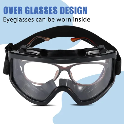 Miniatura 3 de Xuhal 24 gafas de seguridad para niños, gafas de ciencia para adultos, gafas protectoras de laboratorio para el hogar, el aula y el trabajo (negro)