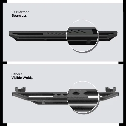 Miniatura 5 de APS Estribos de acero inoxidable con armadura lateral de 6.5 pulgadas compatibles con Ford F150 2015-2026 Regular Cab y F-250 F-350 Super Duty
