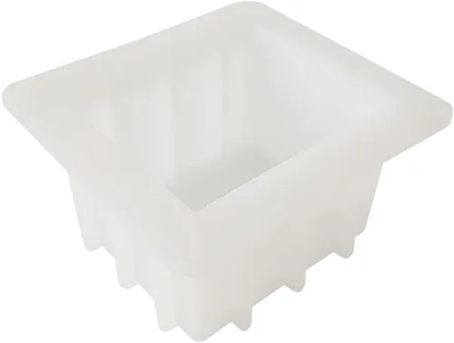 JOONOR Moldes de jabón de silicona cuadrado hecho a mano 4 "barra de pan pequeña molde blanco Color 7