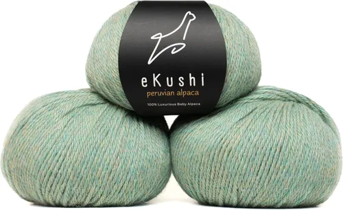 Miniatura 91 de 100% Hilo de Alpaca para Bebé para Tejer y Ganchillo - Juego de 3 Madejas de Hilo Premium DK - Ligero, Hipoalergénico y Térmico Hecho en Perú - N010