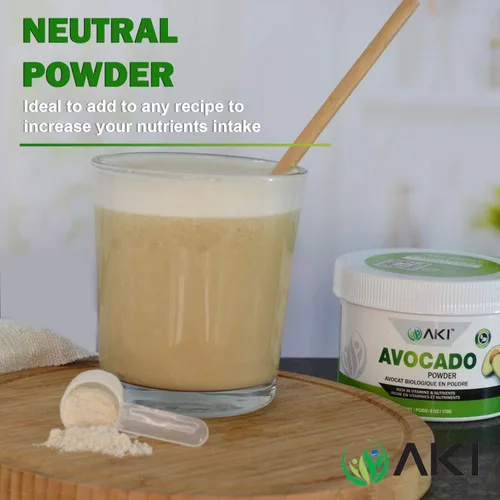 Miniatura 6 de AKI Superalimento en polvo de aguacate (6 onzas), rico en nutrientes, vitaminas, omega 3 y antioxidantes, ideal para batidos, yogur o paletas