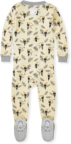 Miniatura 142 de Burt's Bees Baby - Pijama para bebés niñas de 100% algodón orgánico con cremallera frontal completa y pies cerrados antideslizantes