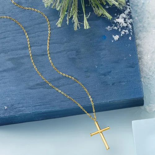 Miniatura 3 de Ross-Simons Italian 14kt Yellow Gold Cross Necklace