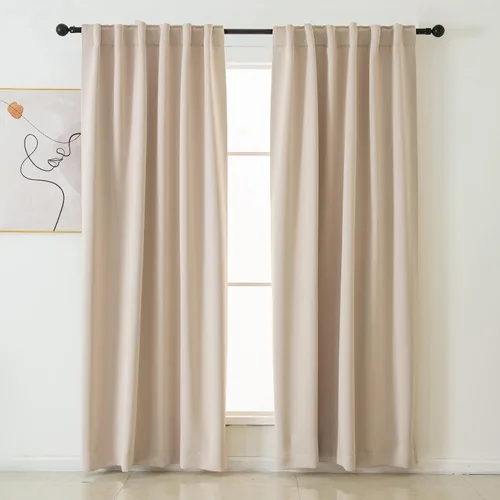 Miniatura 21 de Pickluc Cortinas opacas de 63 pulgadas de largo, 2 paneles de cortinas opacas para dormitorio o sala de estar, pestaña trasera y bolsillo para Negro