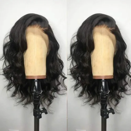 Miniatura 16 de ANDRIA Pelucas de encaje frontal de 13 x 4 pulgadas, densidad del 200 %, peluca frontal de encaje prearrancada, pelucas sin pegamento, pelucas