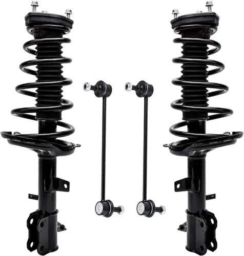 Miniatura 101 de Detroit Axle - Kit de 4 piezas RWD Puntales Delanteros Barras Estabilizadoras para Ford F-150 2021 2022 2023 2024, 2 Puntales con Resorte Helicoidal