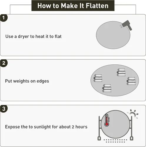Miniatura 7 de Tapete de plástico transparente para debajo de la mesa de comedor, 4 pies, redondo, antideslizante, impermeable, alfombra de vinilo para el hogar