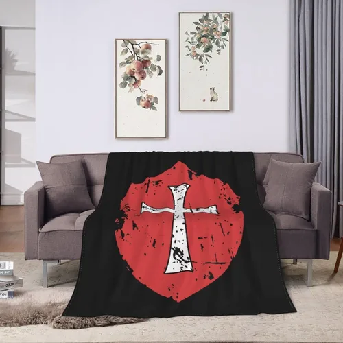 Miniatura 8 de Crusader Knights Templar Cross - Manta térmica, ligera, súper suave y cálida para todas las estaciones, para sofás