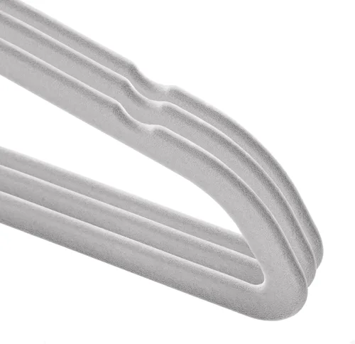 Miniatura 3 de Casafield 100 perchas de terciopelo para bebé, tamaño de 11 pulgadas para ropa de bebés y niños pequeños, color gris