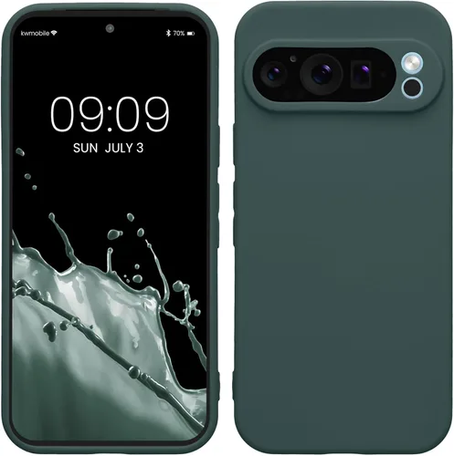 Miniatura 107 de kwmobile Funda compatible con Google Pixel 9 Pro - Funda protectora delgada de TPU para teléfono - Acabado mate suave - Negro mate