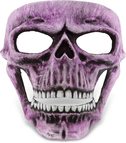 Miniatura 8 de Máscara de esqueleto, disfraz de calavera Steampunk, accesorio de disfraz de cara completa para Halloween, fiestas y eventos de terror Verde