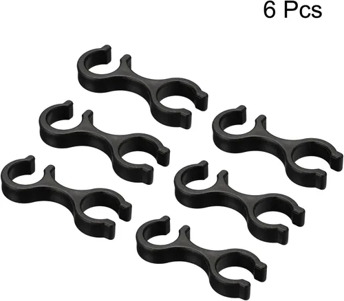 Miniatura 3 de PATIKIL Clips para bastón de trekking, 6 piezas, accesorios para bastón de pie, conector de hebilla de doble varilla para senderismo al aire libre